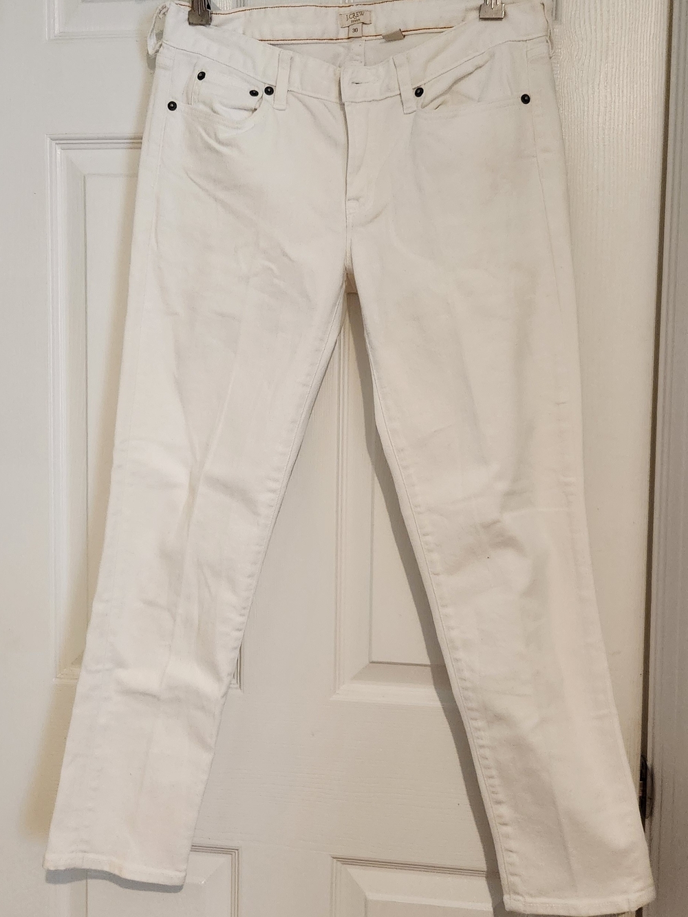 J. Crew White Straight-Leg Women's Jeans